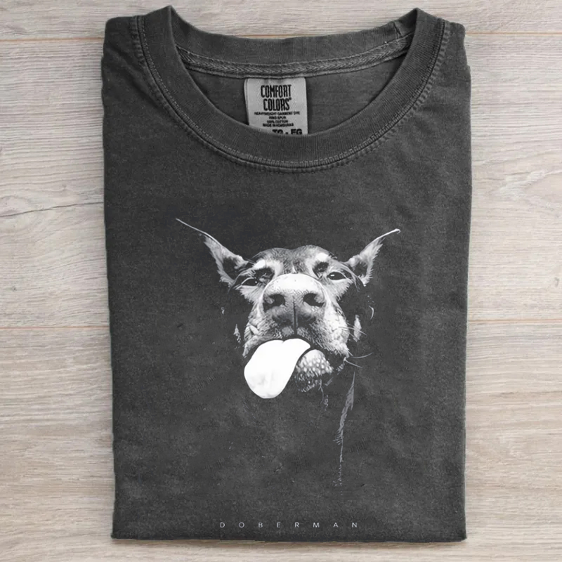 Funny Hungry Dobermann T-shirt