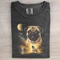 Pug Howling to The Moon Vintage T-shirt