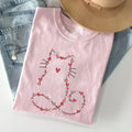 Cute Cat Heart Valentines T-shirt