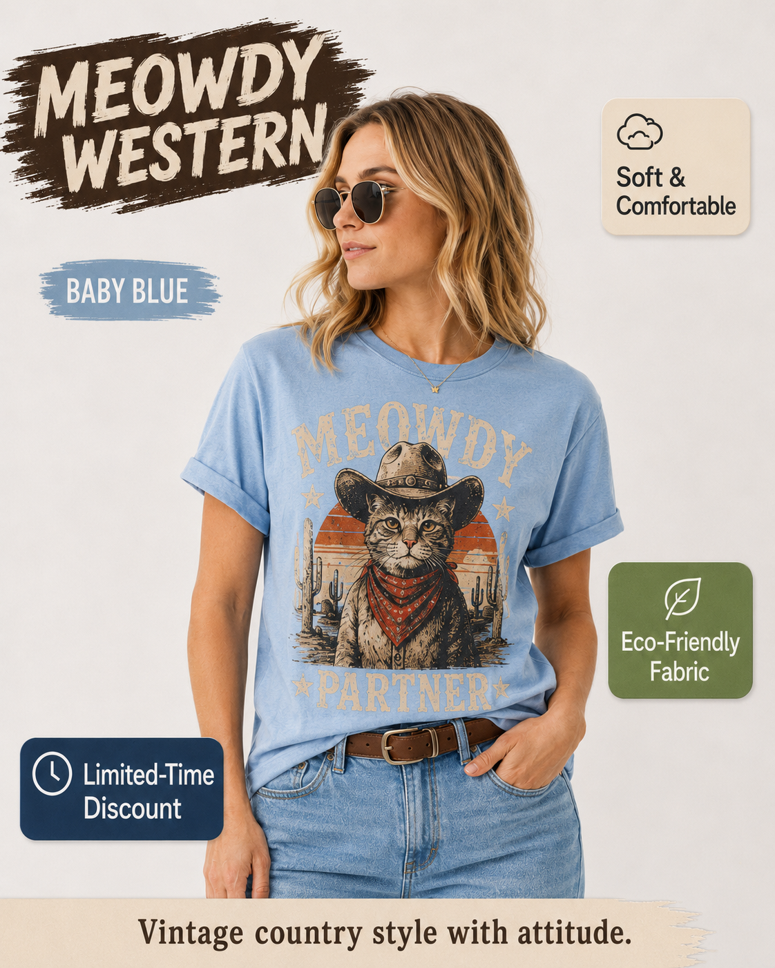 Meowdy Western T-shirt