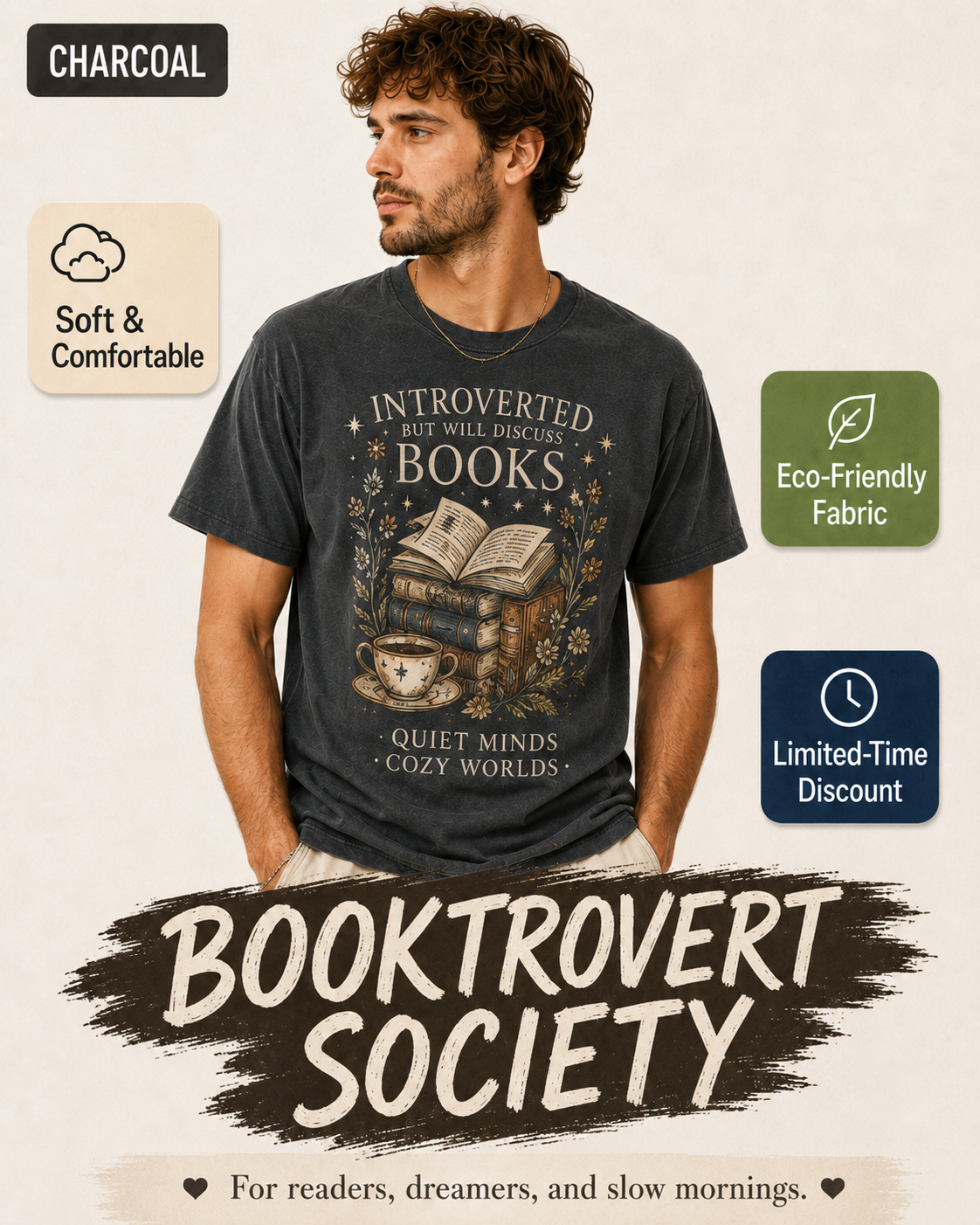Booktrovert Society T-shirt