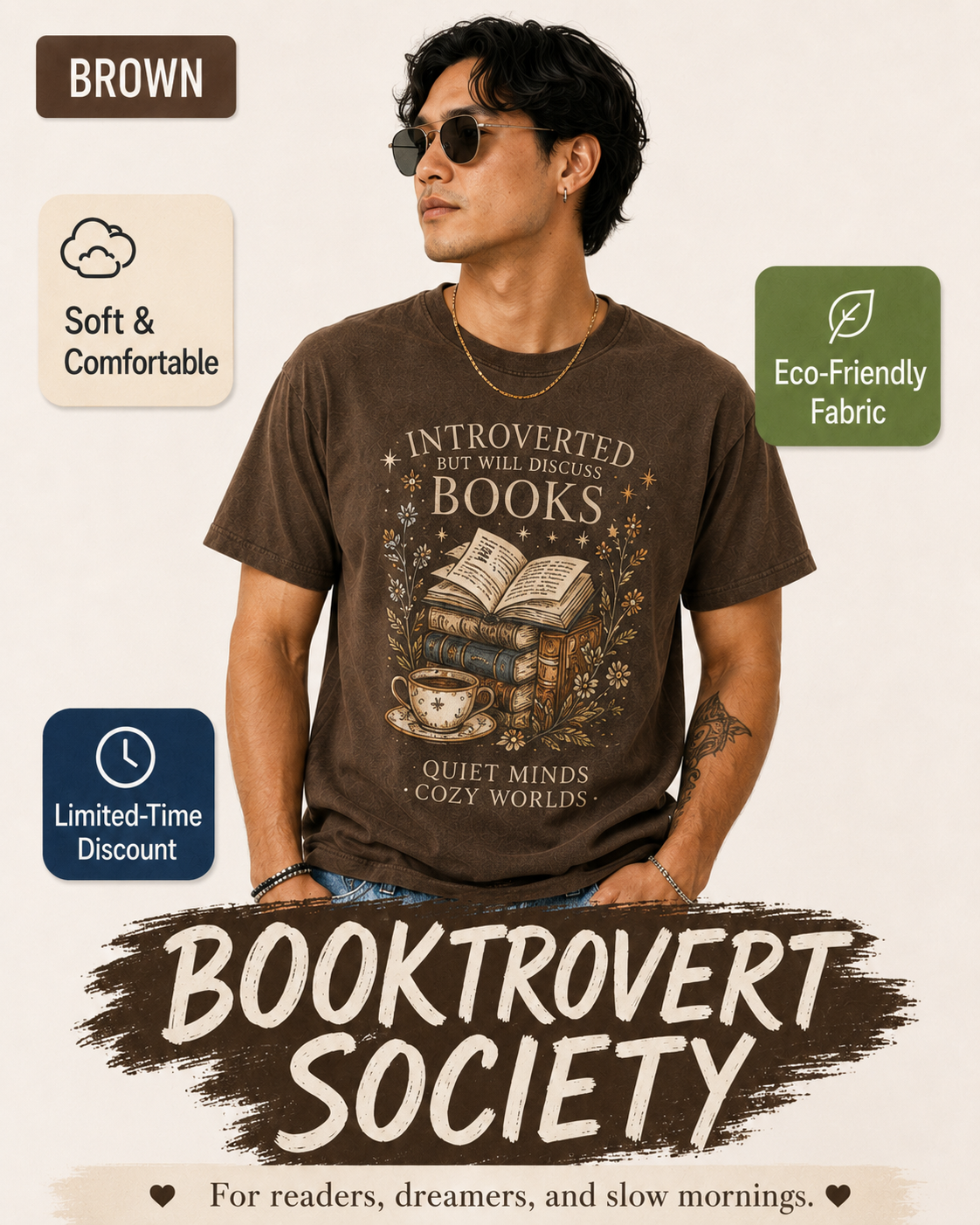 Booktrovert Society T-shirt