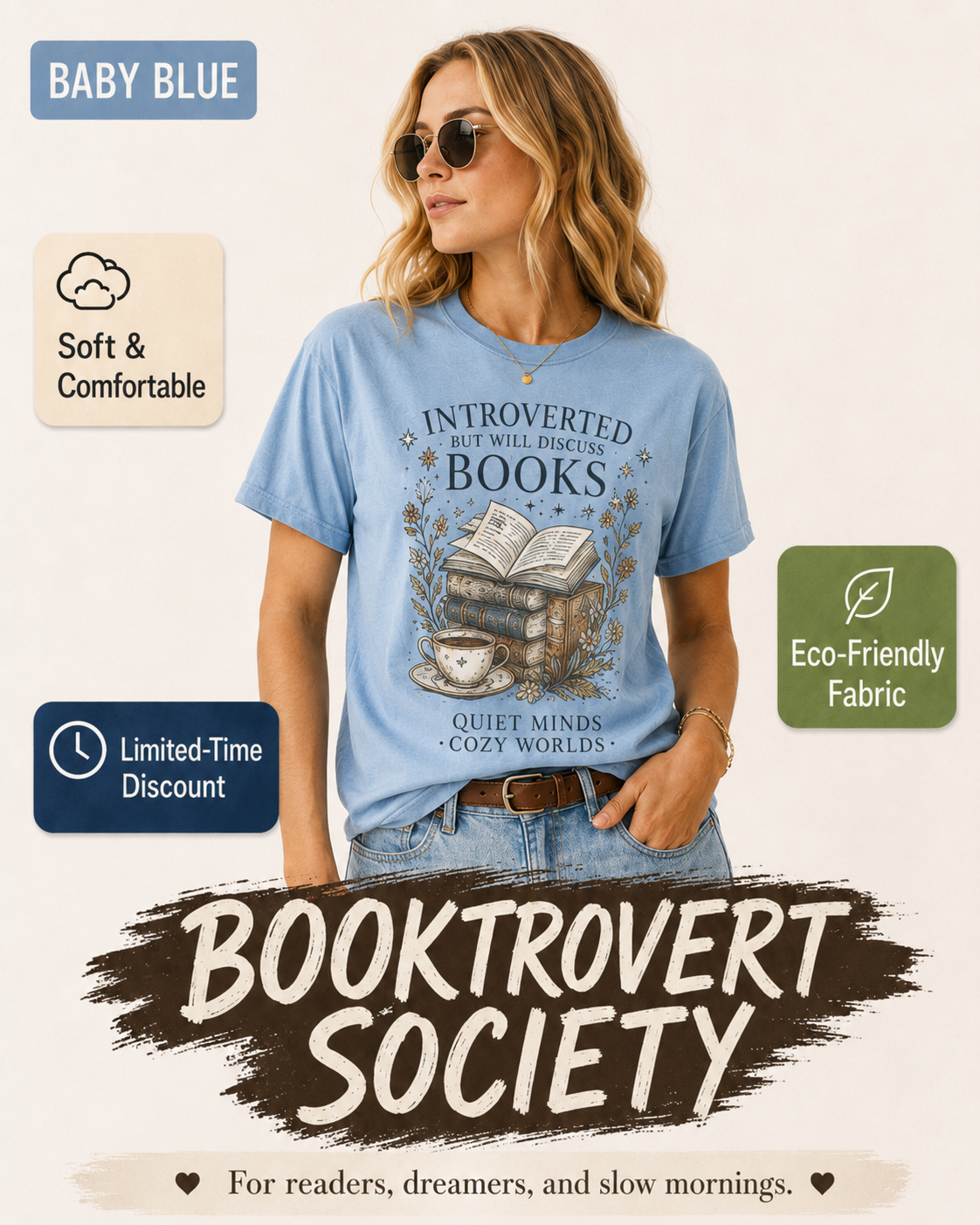 Booktrovert Society T-shirt