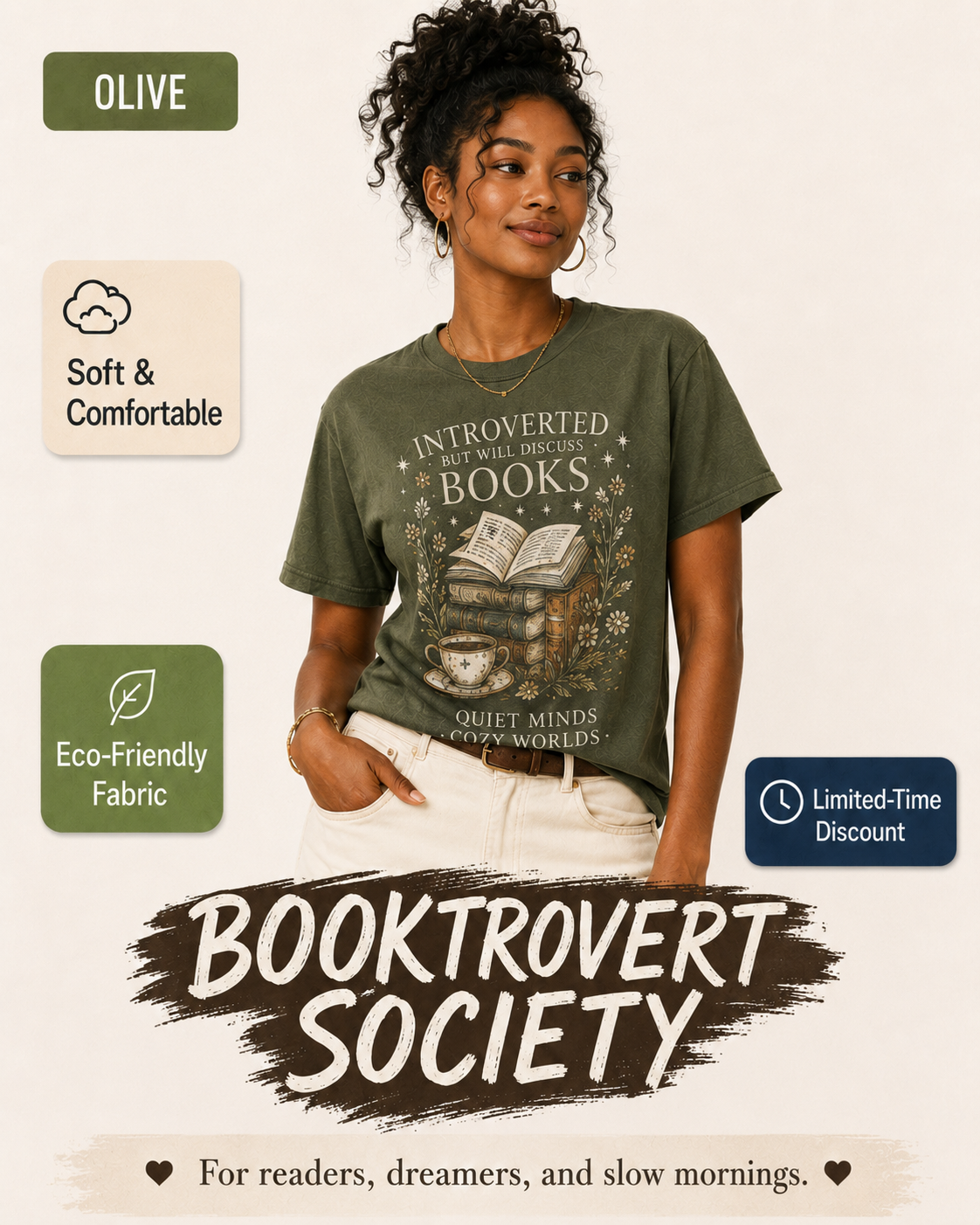 Booktrovert Society T-shirt