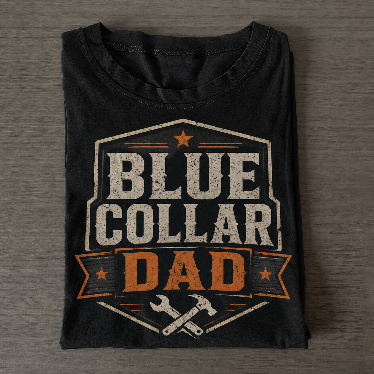 Blue Collar Dad Workwear Badge T-shirt