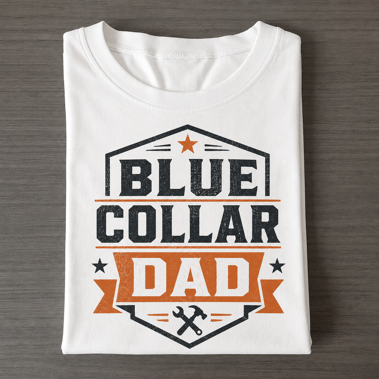 Blue Collar Dad Workwear Badge T-shirt