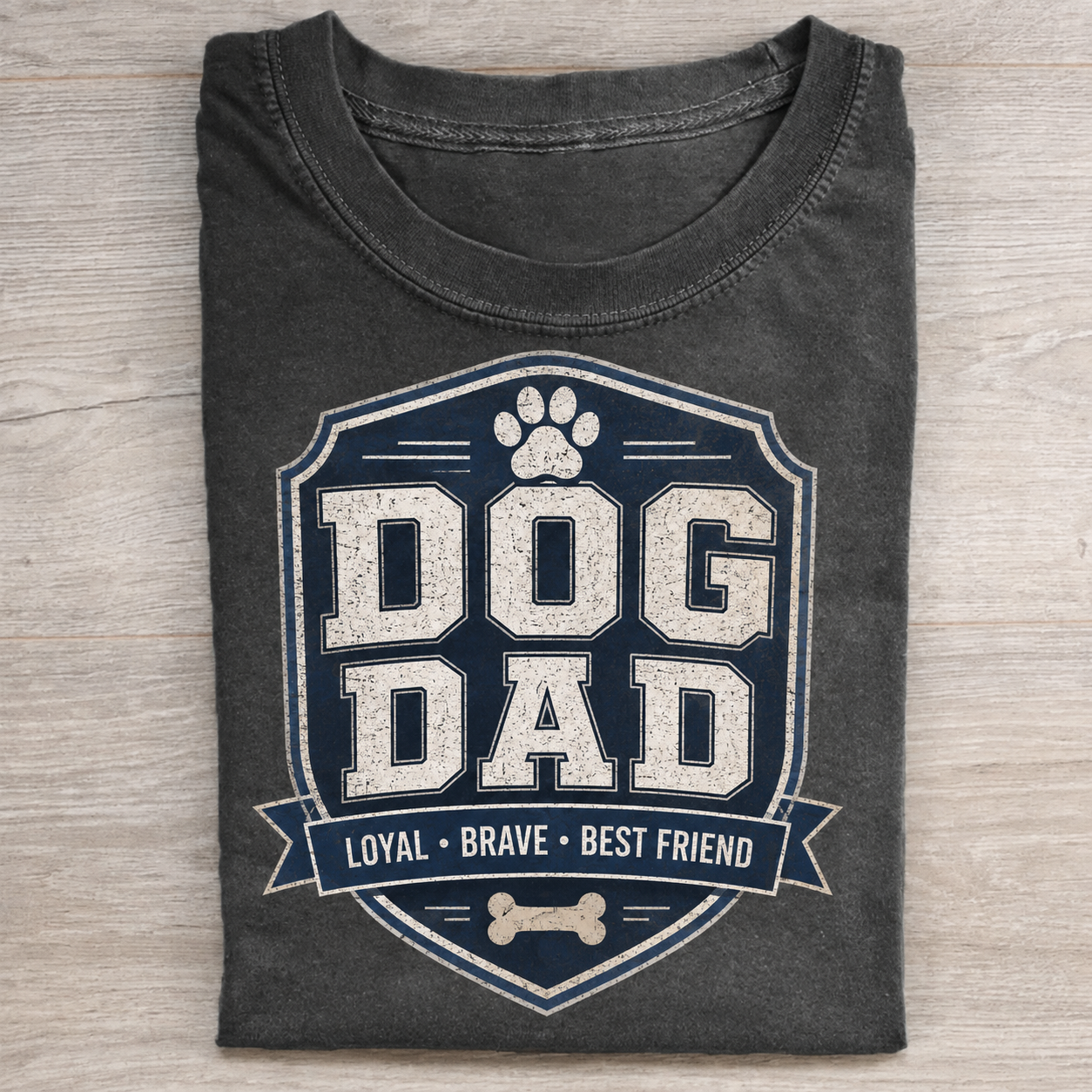Retro Paw Dog Dad T-shirt