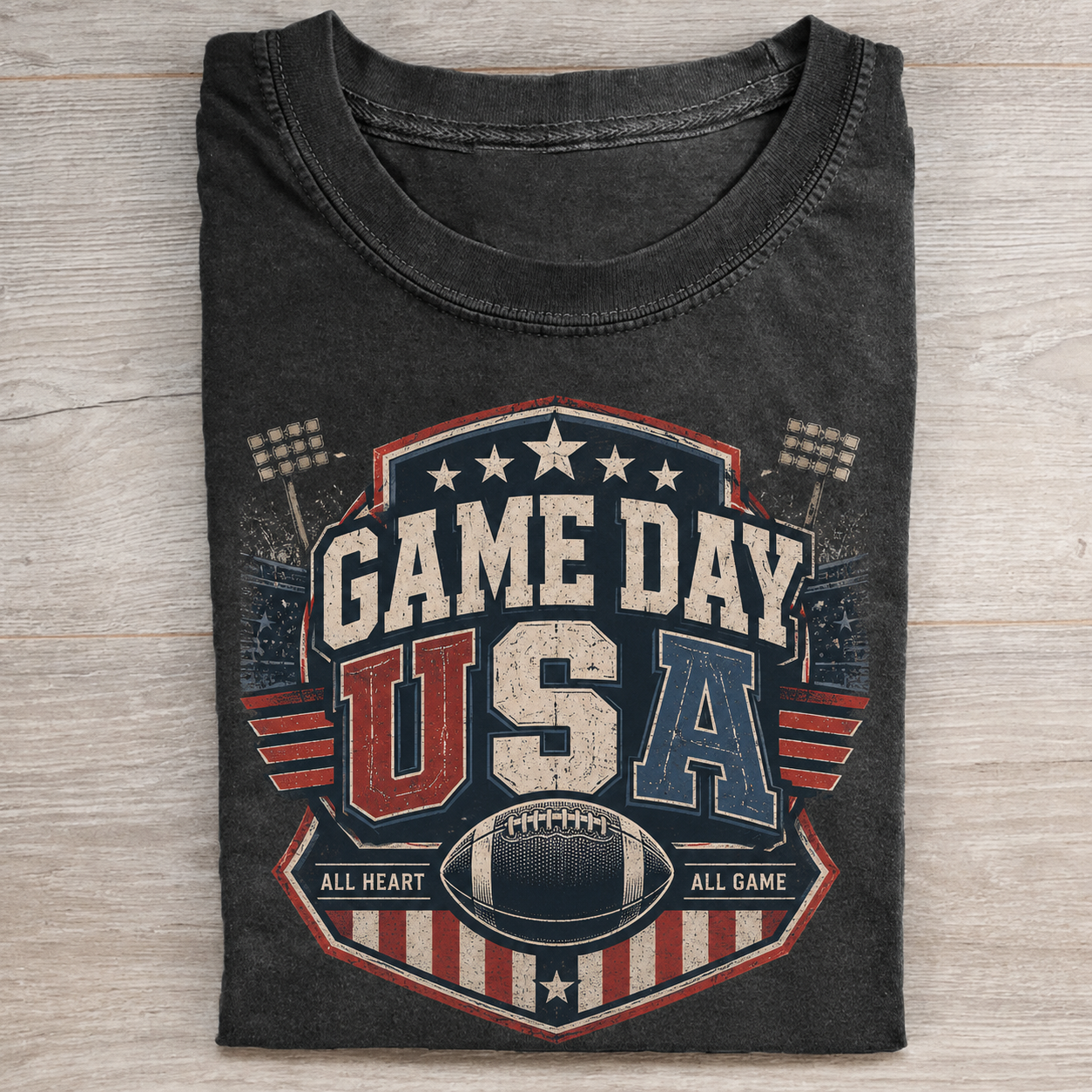 Game Day USA Vintage Badge T-shirt