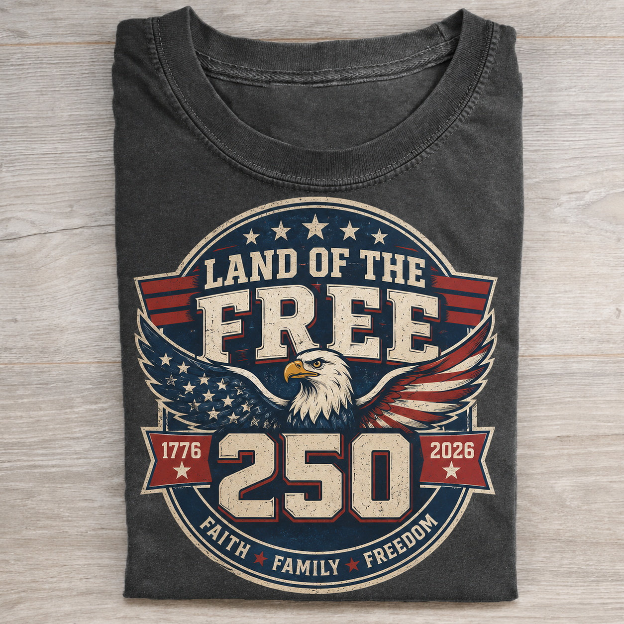 USA 250 Anniversary Land of the Free 250 Eagle T-shirt