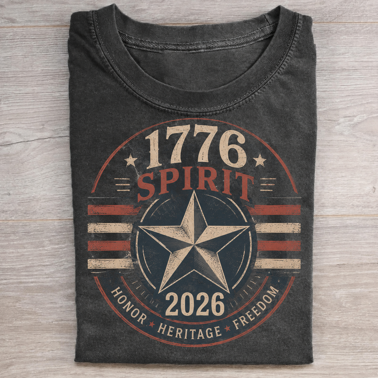 USA 250 Anniversary 1776 Spirit 2026 Rustic T-shirt