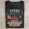 USA 250 Anniversary Stars Stripes BBQ Nights T-shirt
