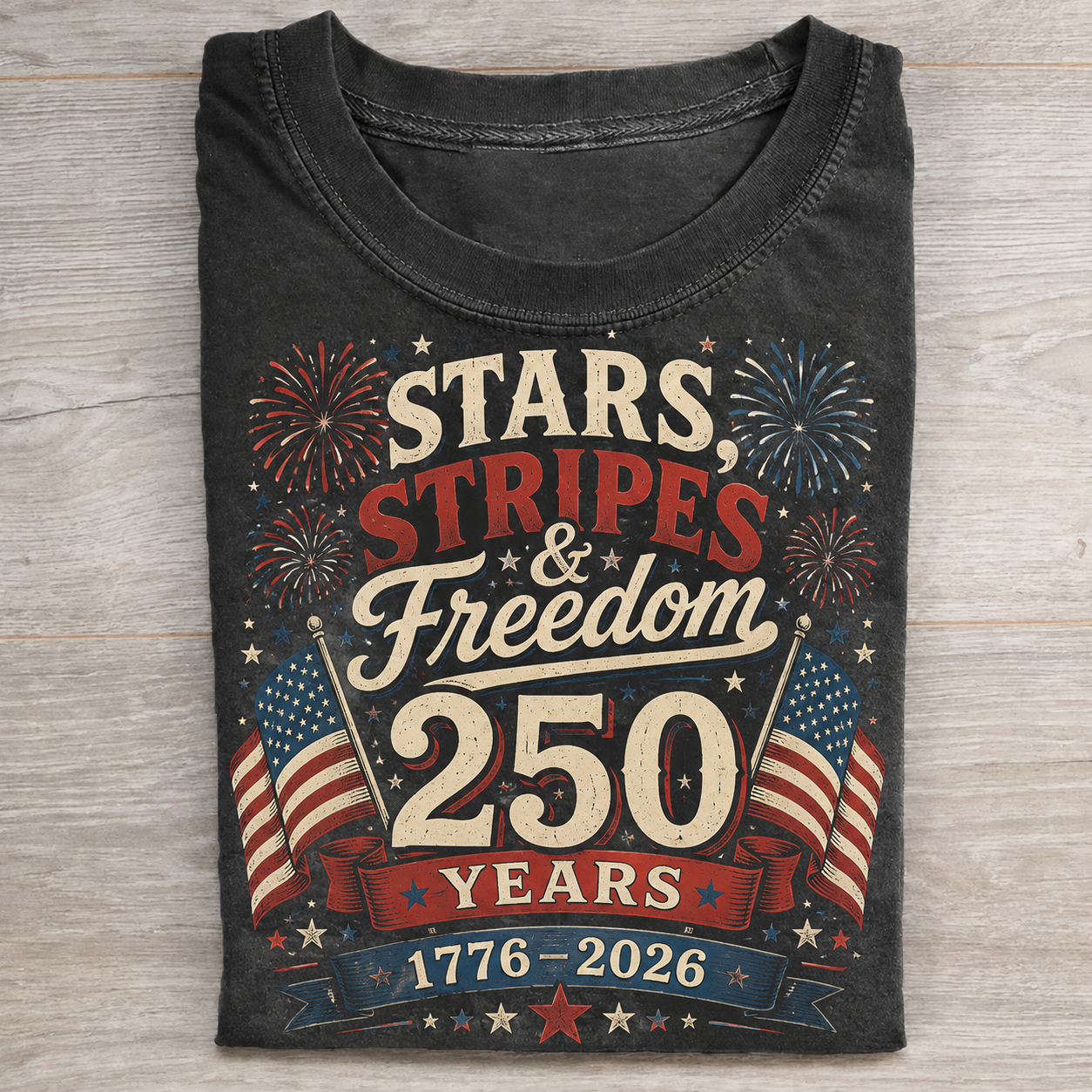 Stars Stripes Freedom 250 T-shirt