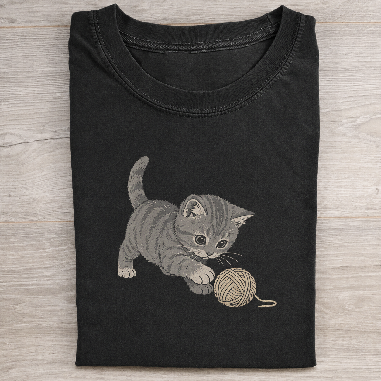 Playful Kitten Yarn Ball T-shirt