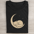 Moonlight Sleeping Cat T-shirt