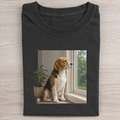 Beagle Window Daydream Graphic T-Shirt
