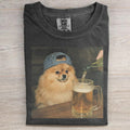 Pomeranian Drinking Beer T-shirt