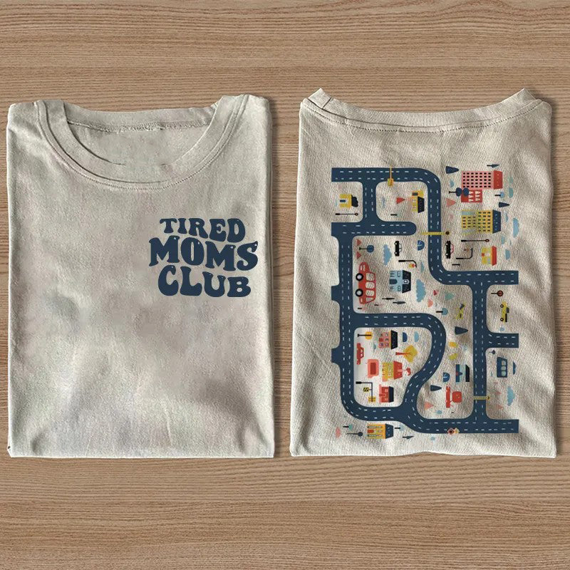 Tired moms club shirt - White