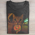 Funny Cat eating a lollipop T-shirt