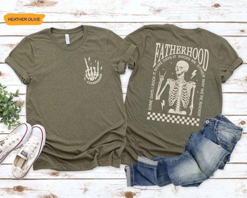 Fatherhood T-shirt - Army Green