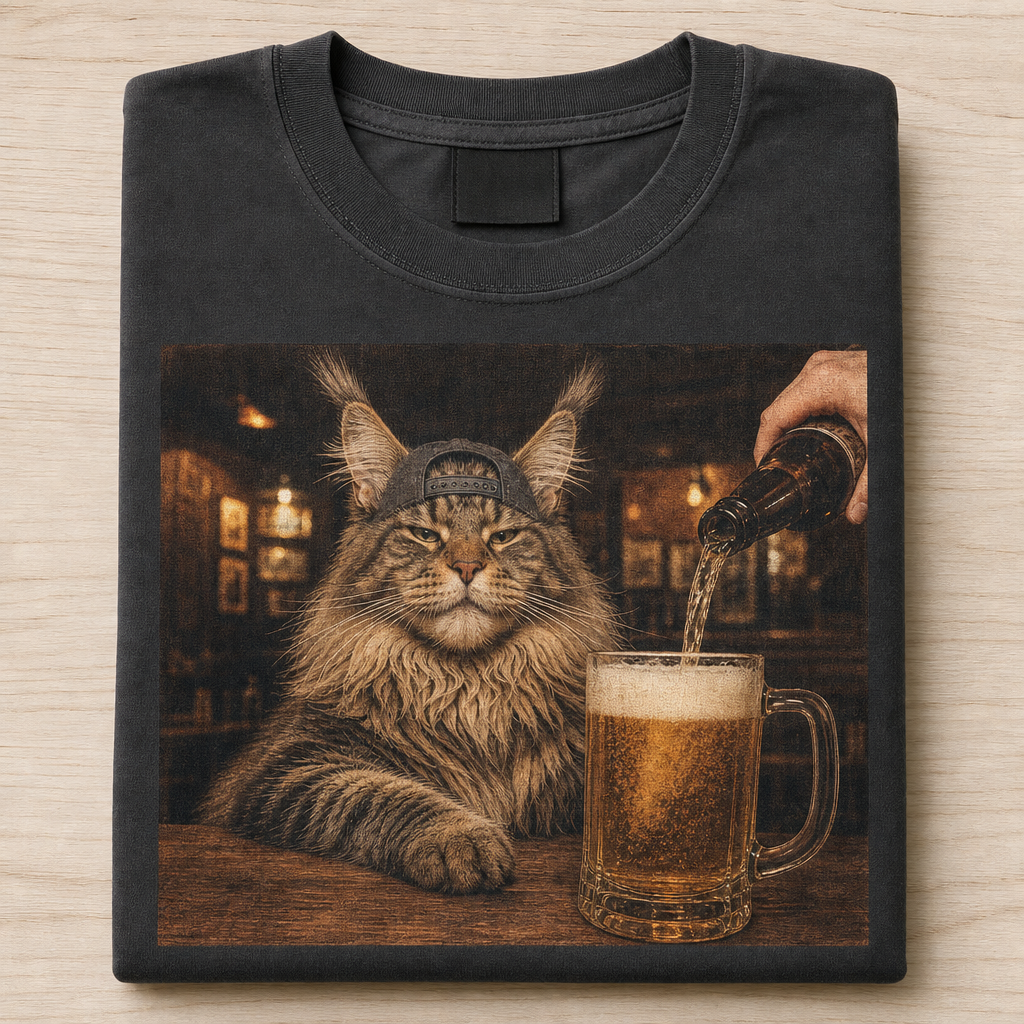 Maine Coon Beer Cheers T-shirt