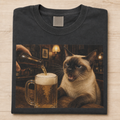 Siamese Drama Cat Beer T-shirt