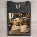 Lovely Labrador Coffee Cafe T-shirt