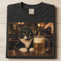 Tuxedo Cat Beer Cheers T-shirt