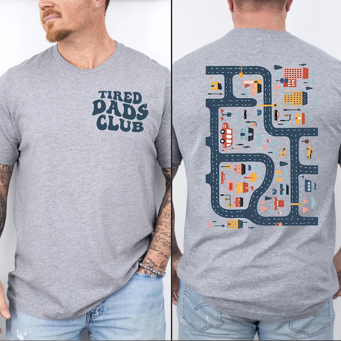 Tired Dads Club T-shirt - Grey